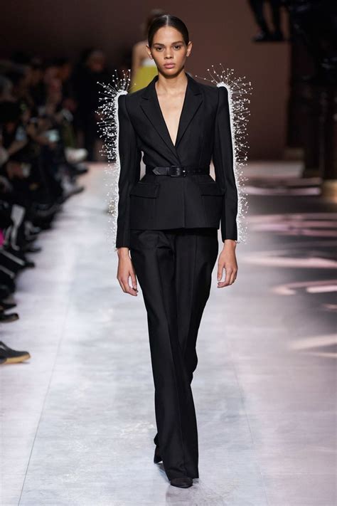 givenchy spring 2020 black suit yellow mock|givenchy collection 2020.